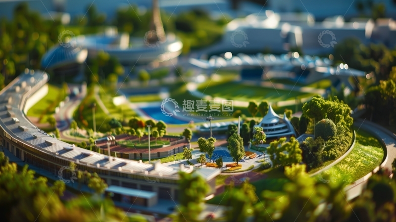 高清大图下载【趣麦麦图】微型城市模型景观