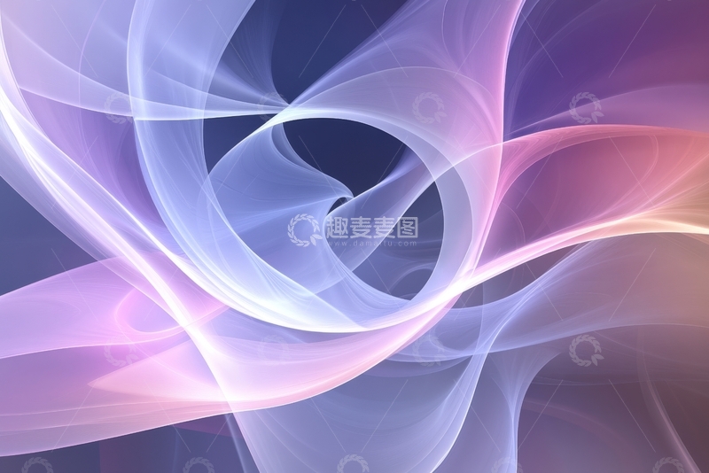 高清大图下载【趣麦麦图】流光溢彩的抽象曲线