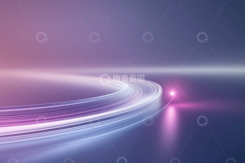 高清大图下载【趣麦麦图】光轨曲线与亮点的抽象背景
