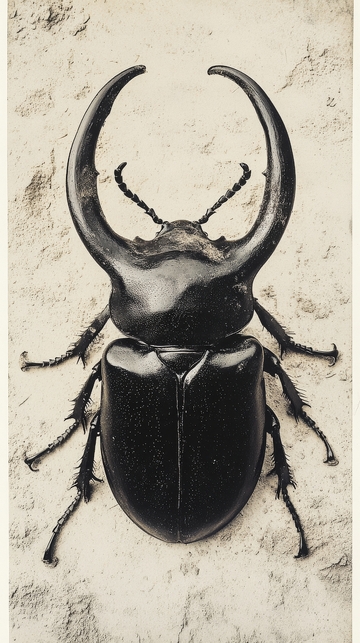 独角仙虫的特写照片