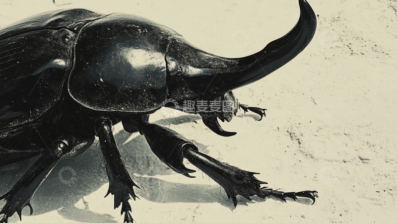 高清大图下载【趣麦麦图】独角仙虫的特写影像