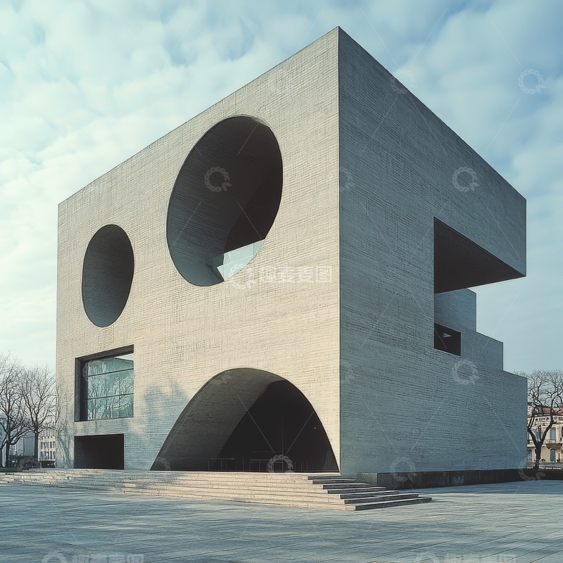 高清大图下载【趣麦麦图】现代建筑的几何美学