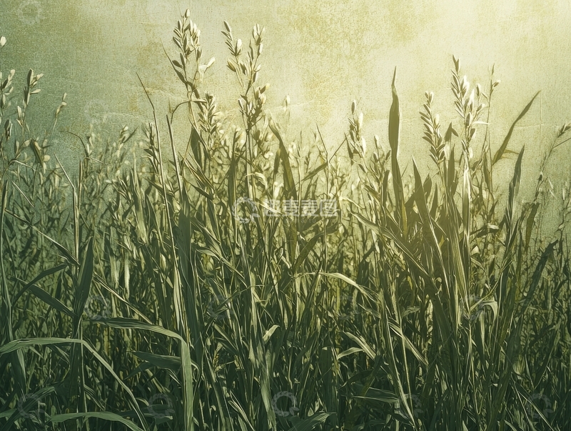 高清大图下载【趣麦麦图】阳光穿透的高草丛