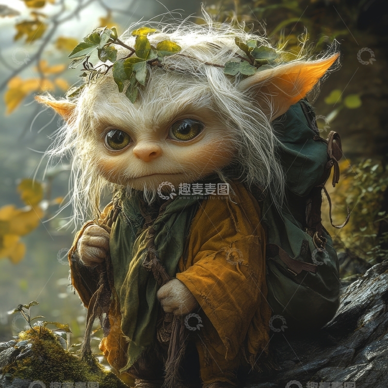 高清大图下载【趣麦麦图】森林中的奇幻生物