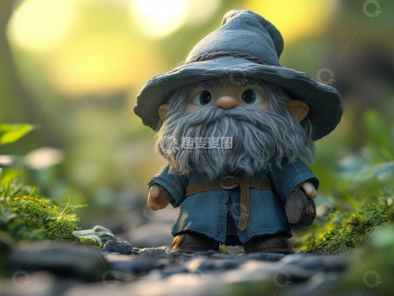 高清大图下载【趣麦麦图】森林中的小矮人玩偶