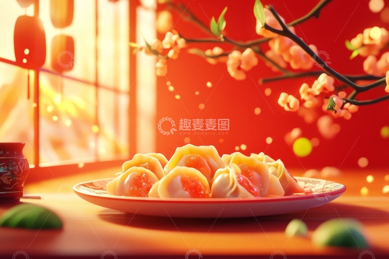 高清大图下载【趣麦麦图】节日餐桌上的美味汤圆