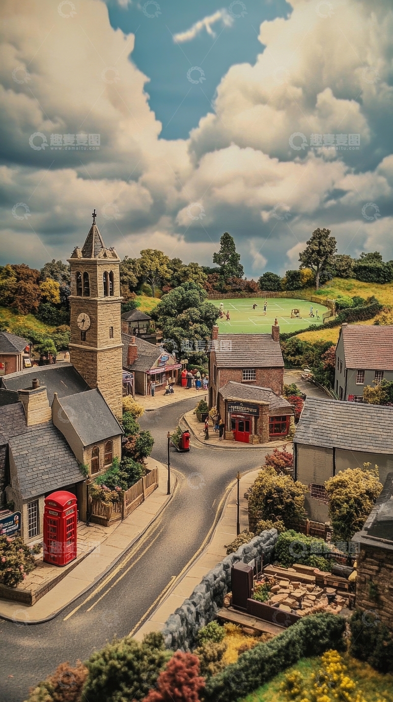 高清大图下载【趣麦麦图】乡村小镇的宁静景象