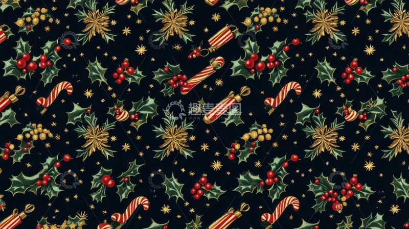 高清大图下载【趣麦麦图】圣诞主题图案背景
