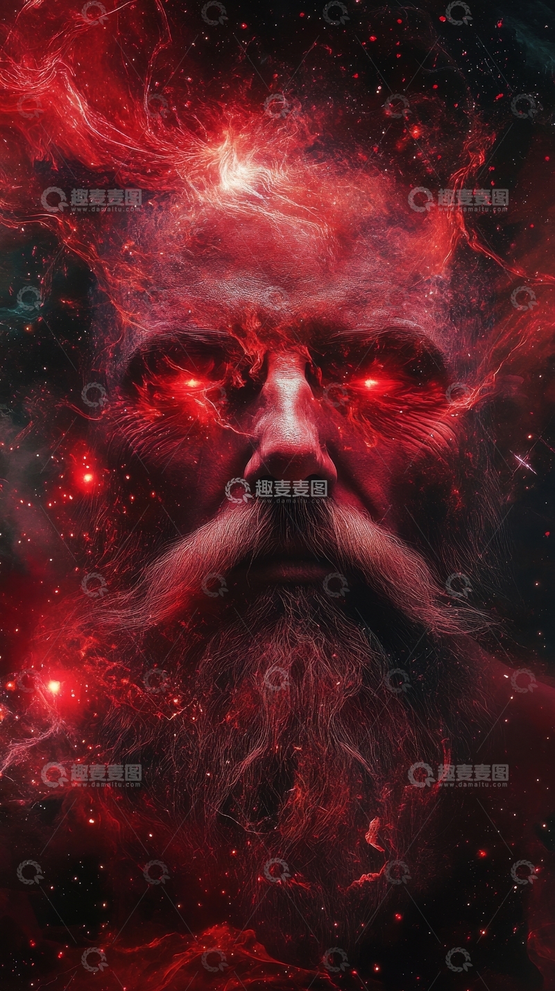 高清大图下载【趣麦麦图】星空中的神秘面孔