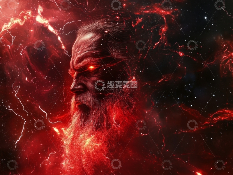高清大图下载【趣麦麦图】神秘宇宙中的红光面孔