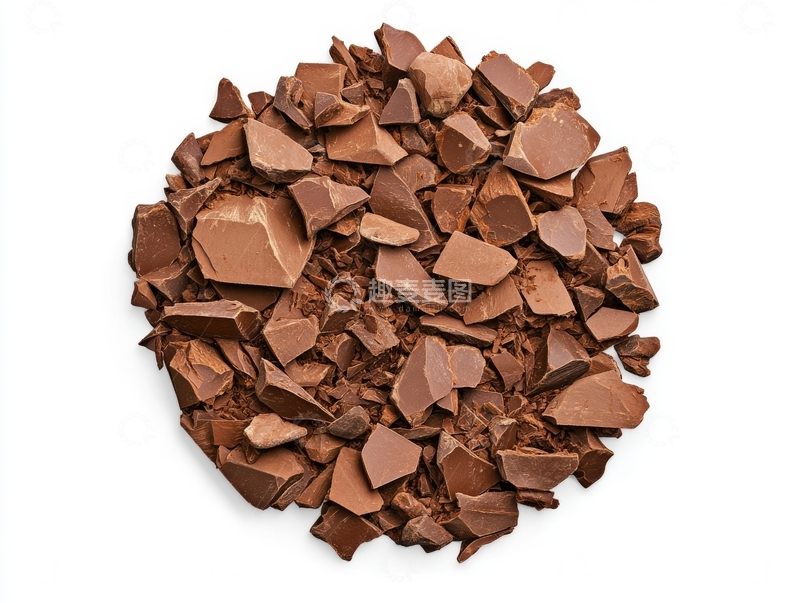 高清大图下载【趣麦麦图】破碎巧克力碎片堆叠特写