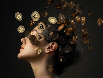 比特币环绕的思考者