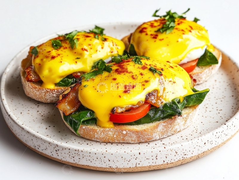 高清大图下载【趣麦麦图】经典班尼迪克蛋配英式松饼