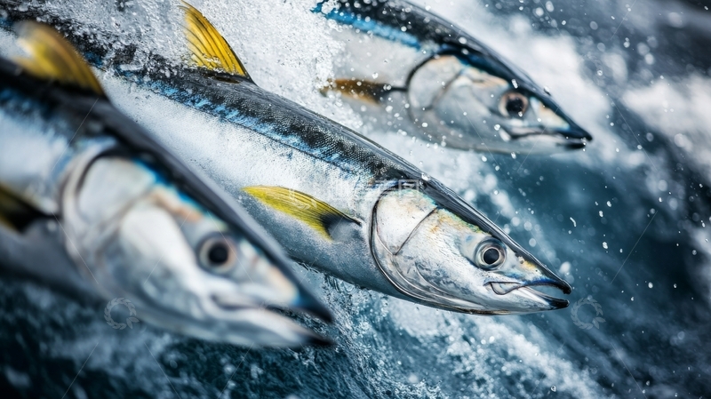 高清大图下载【趣麦麦图】跃出水面的鱼群