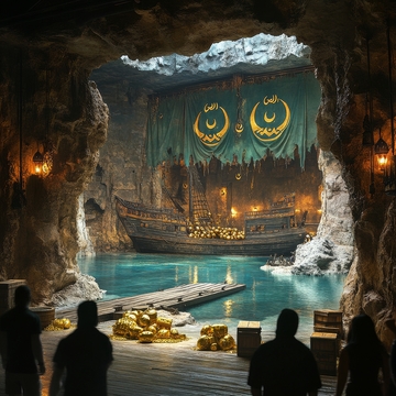 洞穴中的神秘船坞