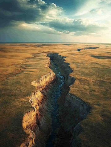 壮丽峡谷与广阔平原