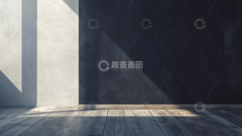 高清大图下载【趣麦麦图】光影交错的空旷室内空间