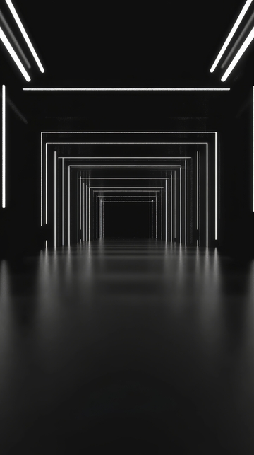 未来感霓虹灯走廊