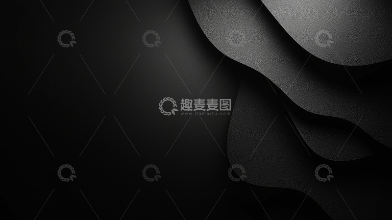 高清大图下载【趣麦麦图】黑色波浪抽象背景
