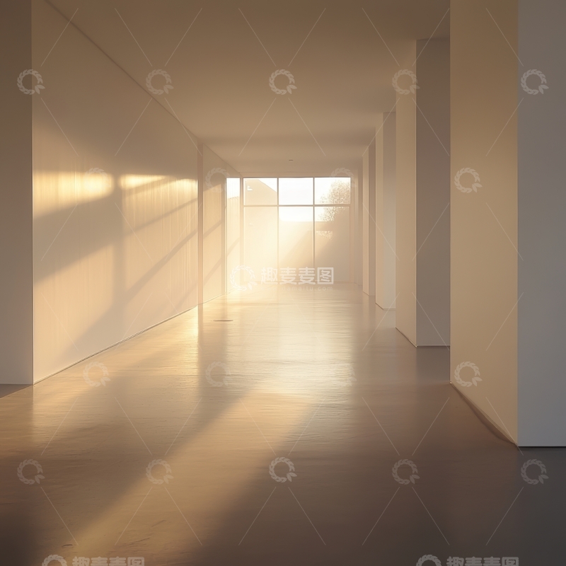 高清大图下载【趣麦麦图】阳光洒满的长廊