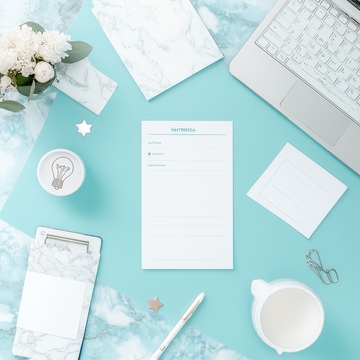 办公桌面布置，简洁优雅的工作环境