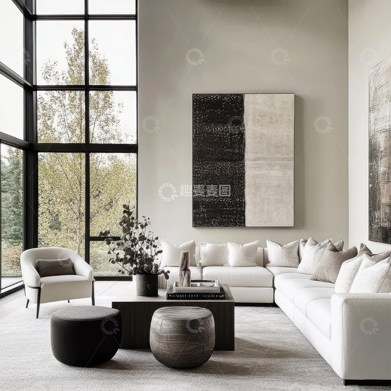 高清大图下载【趣麦麦图】现代简约客厅设计