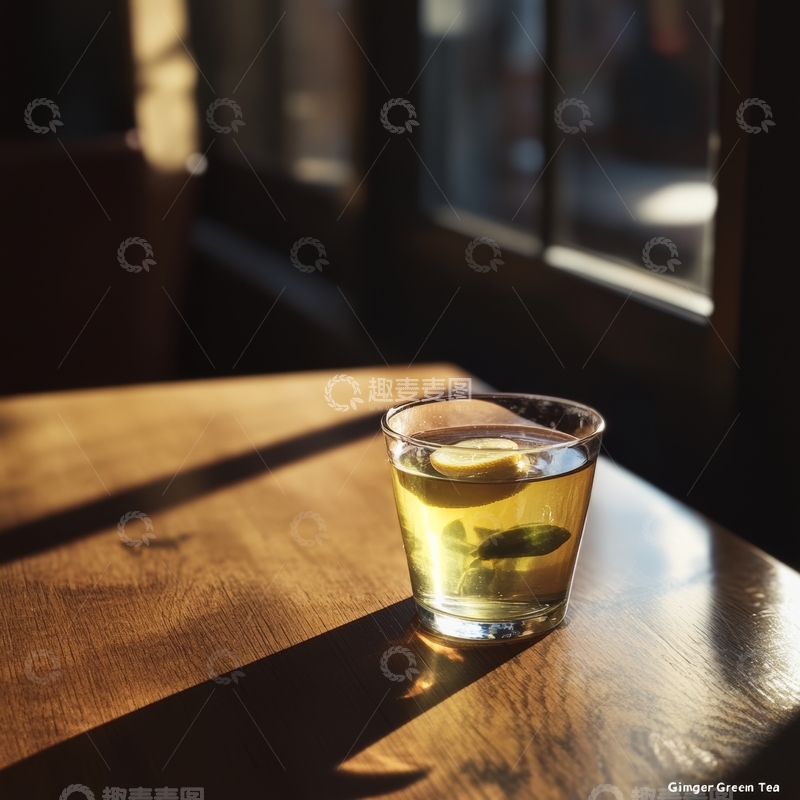 高清大图下载【趣麦麦图】阳光下的绿茶杯