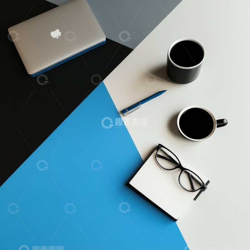 高清大图下载【趣麦麦图】简洁办公桌面布局