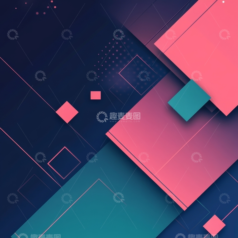 高清大图下载【趣麦麦图】几何图形的色彩渐变抽象设计