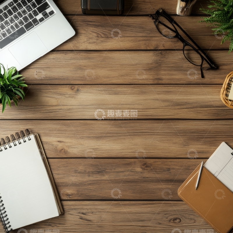 高清大图下载【趣麦麦图】木质桌面办公环境