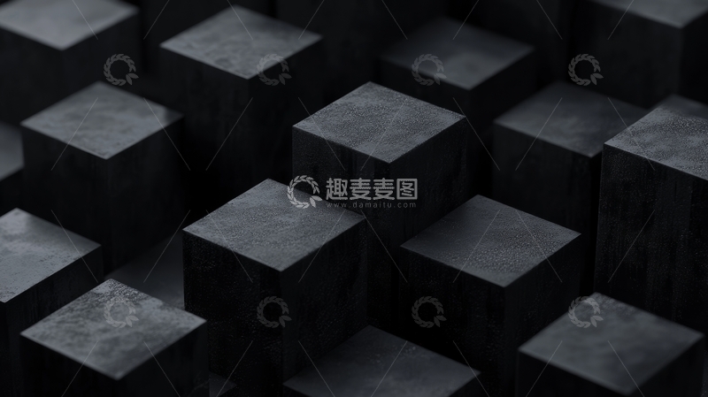 高清大图下载【趣麦麦图】深色立方体的有序排列