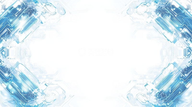 高清大图下载【趣麦麦图】蓝色晶体结构的抽象背景