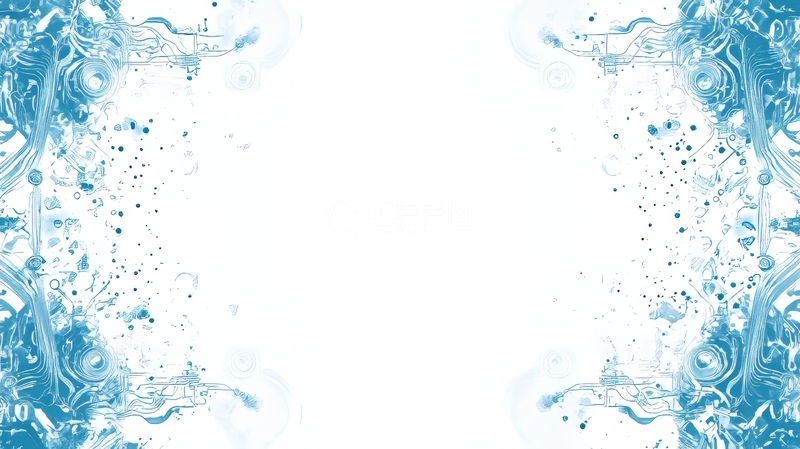 高清大图下载【趣麦麦图】蓝色抽象花纹背景