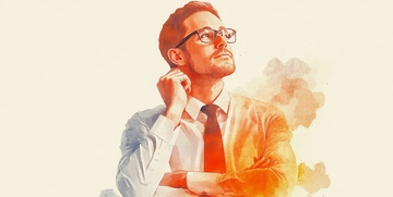 沉思的商务男士