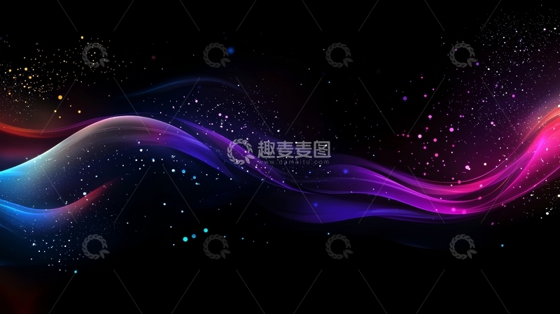 高清大图下载【趣麦麦图】流光溢彩的宇宙波纹