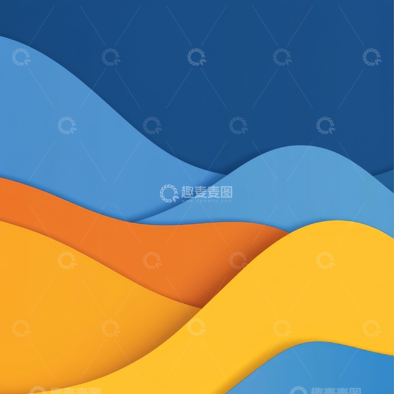 高清大图下载【趣麦麦图】色彩渐变波浪抽象背景
