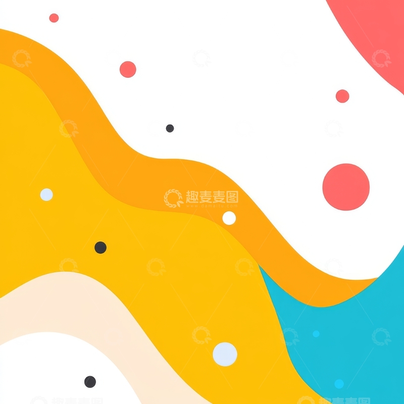 高清大图下载【趣麦麦图】色彩斑斓的抽象波浪图案