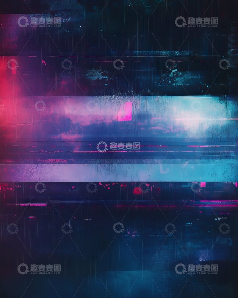 高清大图下载【趣麦麦图】霓虹光影交错的抽象艺术