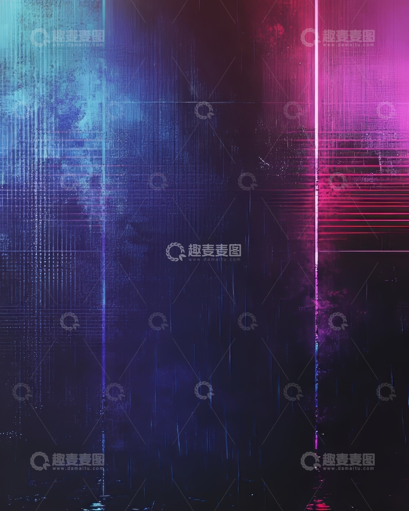 高清大图下载【趣麦麦图】霓虹光影交错的抽象背景