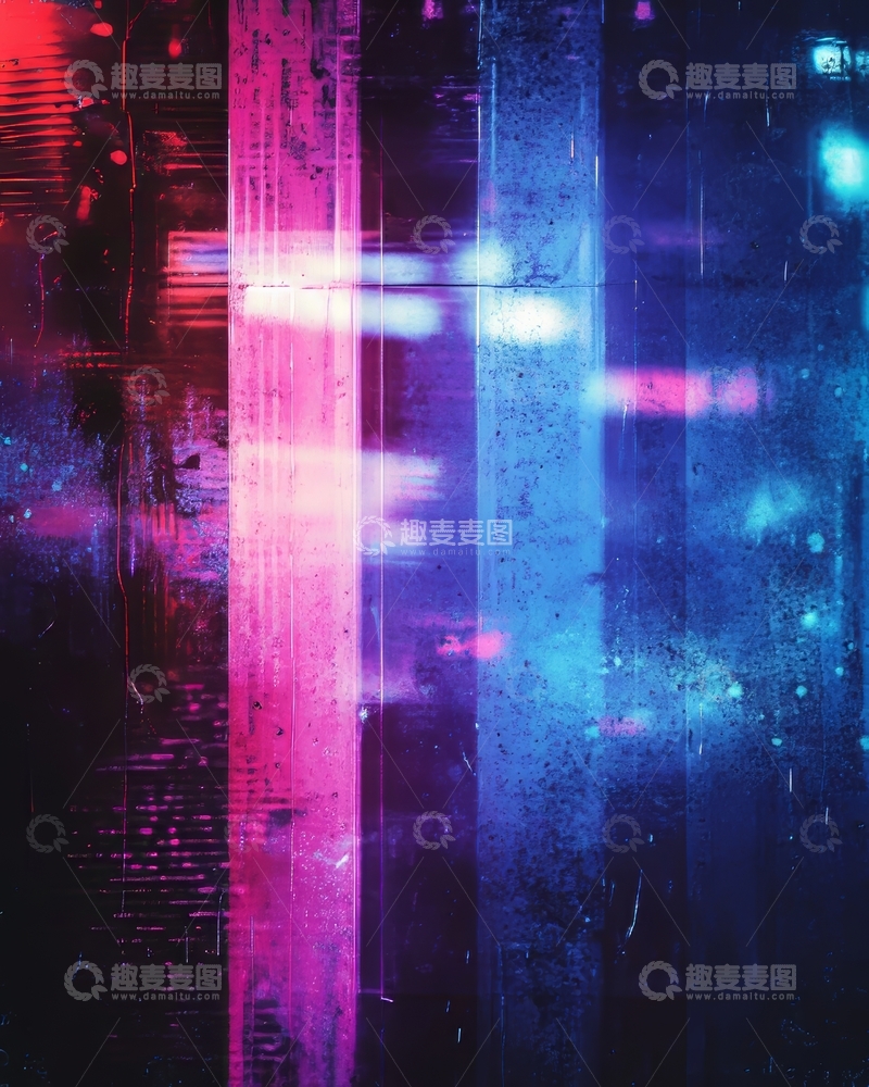 高清大图下载【趣麦麦图】霓虹光影与纹理背景