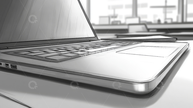 高清大图下载【趣麦麦图】简约风格的笔记本电脑