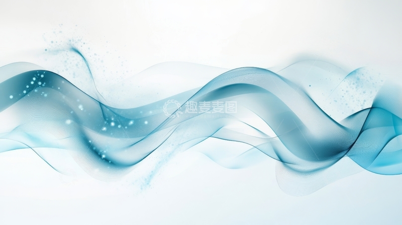 高清大图下载【趣麦麦图】蓝色波浪抽象背景