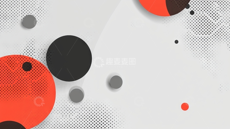 高清大图下载【趣麦麦图】几何图形与点阵背景的抽象设计