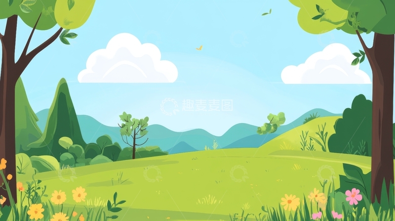 高清大图下载【趣麦麦图】春日田园风光