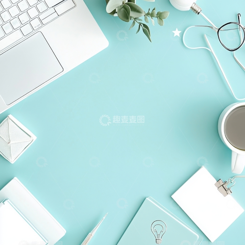 高清大图下载【趣麦麦图】简约办公桌面布局