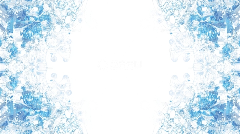 高清大图下载【趣麦麦图】蓝色水花边框设计