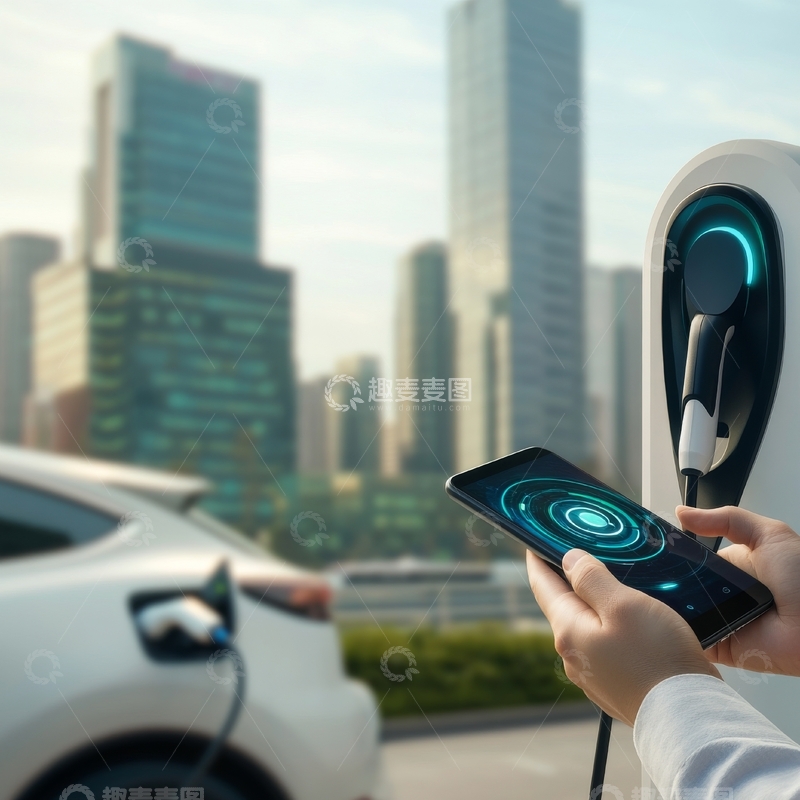 高清大图下载【趣麦麦图】电动汽车充电与智能监控