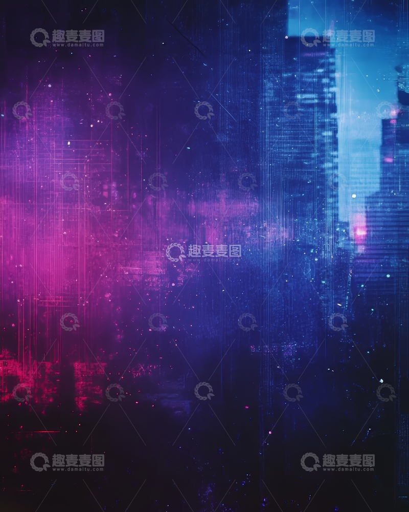 高清大图下载【趣麦麦图】霓虹都市夜景