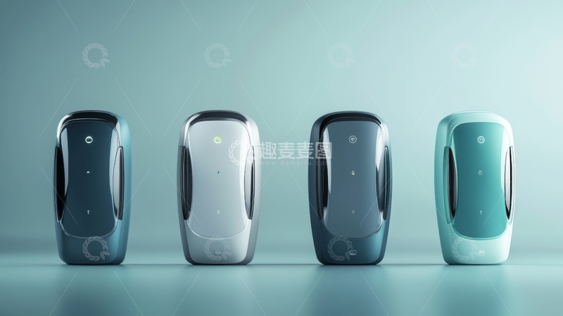 高清大图下载【趣麦麦图】四款现代充电设备并排展示