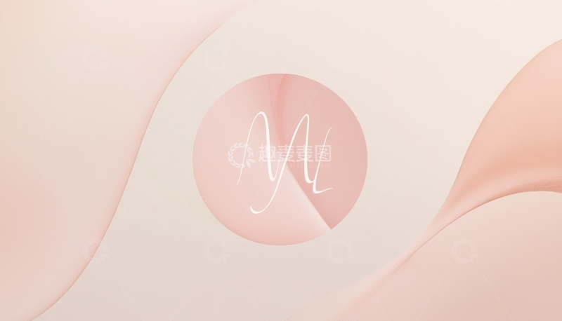 高清大图下载【趣麦麦图】粉色抽象背景与字母标识